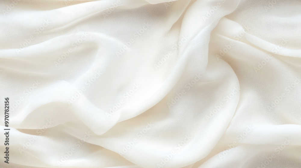 Smooth, flowing white silk fabric with soft folds and delicate texture. Ideal for luxury backgrounds, fashion, or elegant product displays. Smooth, flowing white silk fabric with soft folds and delicate texture. Ideal for luxury backgrounds, fashion, or elegant product displays.