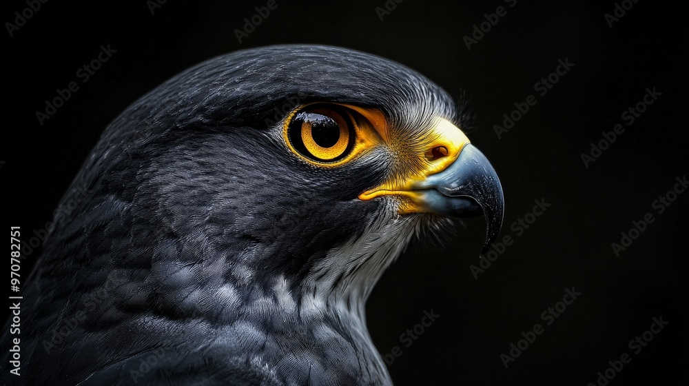 peregrine falcon on a black background peregrine falcon on a black background