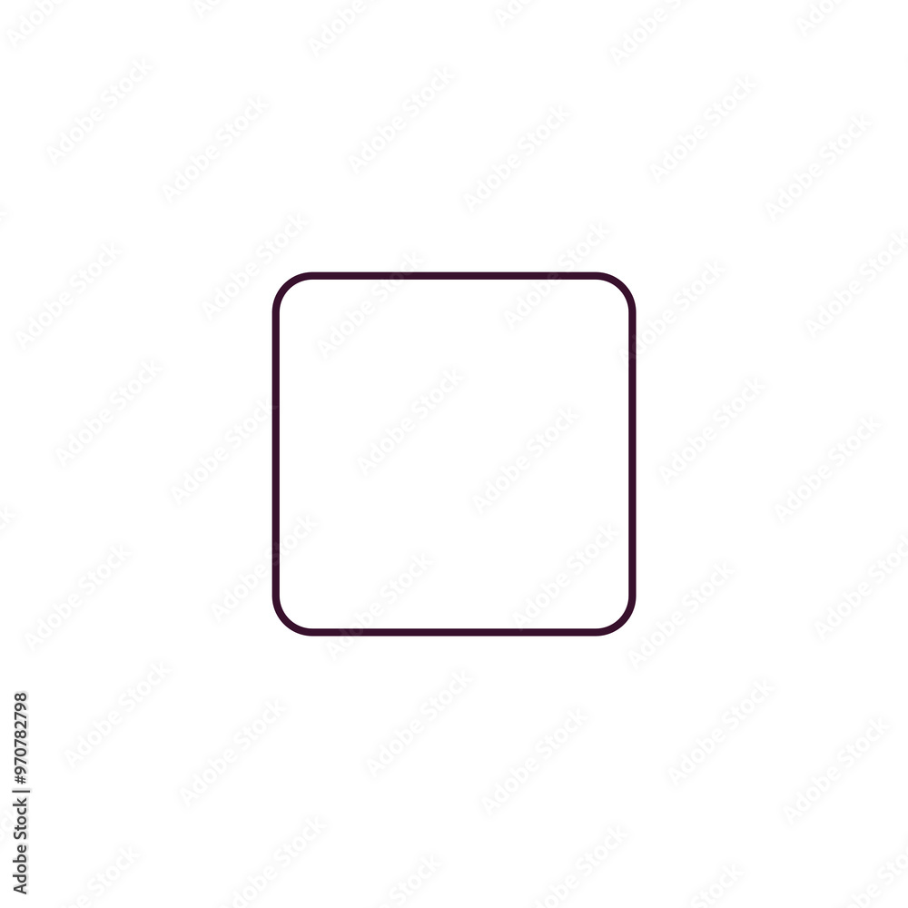 basic square outline icon. Linear vector from tools concept. Thin line basic square icon isolated on white background basic square outline icon. Linear vector from tools concept. Thin line basic square icon isolated on white background