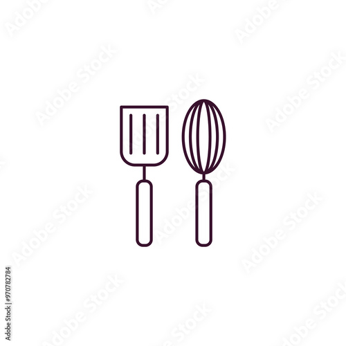 kitchen tools outline icon. Linear vector from tools concept. Thin line kitchen tools icon isolated on white background