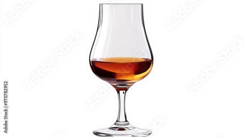 Grappa glass clipart, element, 3D illustration, realistic, isolated on white background photo