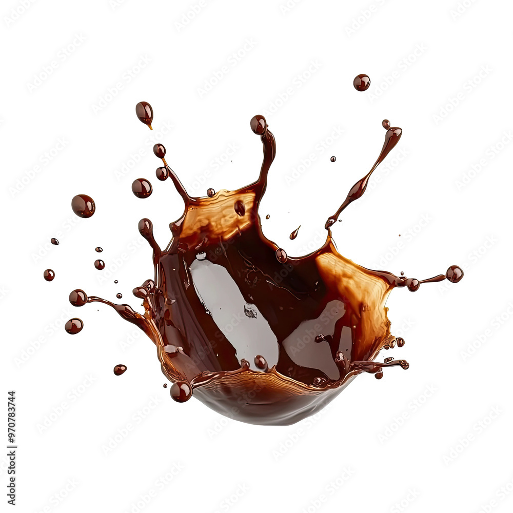 Chocolate splash on black Chocolate splash on black