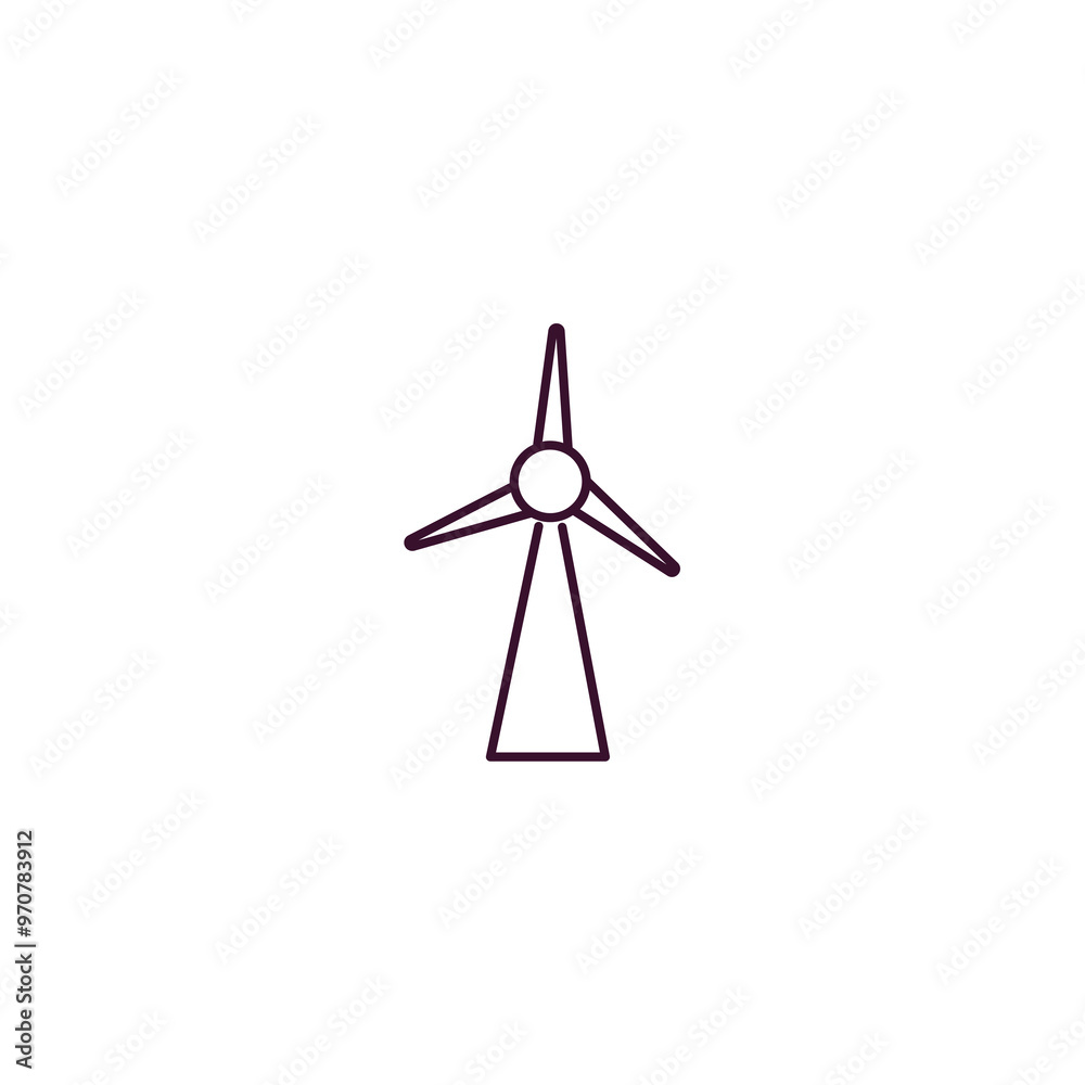 windmills outline icon. Linear vector from tools concept. Thin line windmills icon isolated on white background windmills outline icon. Linear vector from tools concept. Thin line windmills icon isolated on white background