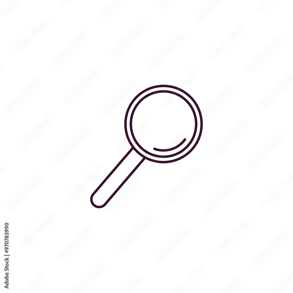 magnifier outline icon. Linear vector from tools concept. Thin line magnifier icon isolated on white background magnifier outline icon. Linear vector from tools concept. Thin line magnifier icon isolated on white background