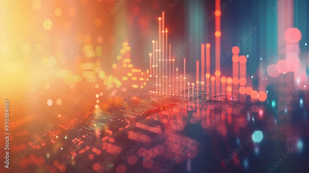 Elegant stock market graph on a light background with ample space for investment information Elegant stock market graph on a light background with ample space for investment information