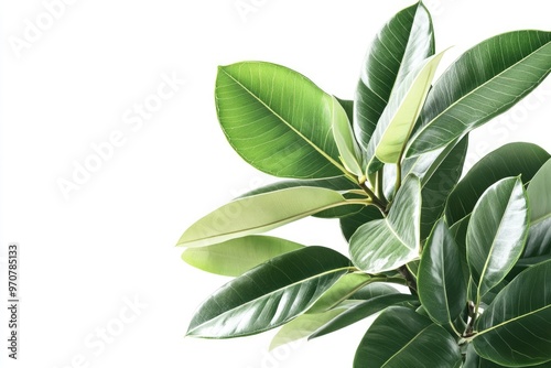 Wallpaper Mural houseplant   young Ficus elastica a potted plant isolated over white Torontodigital.ca