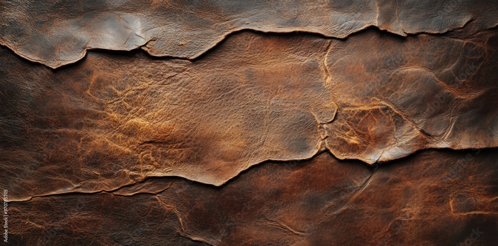 Textured Brown Leather with Wrinkles and Creases Textured Brown Leather with Wrinkles and Creases