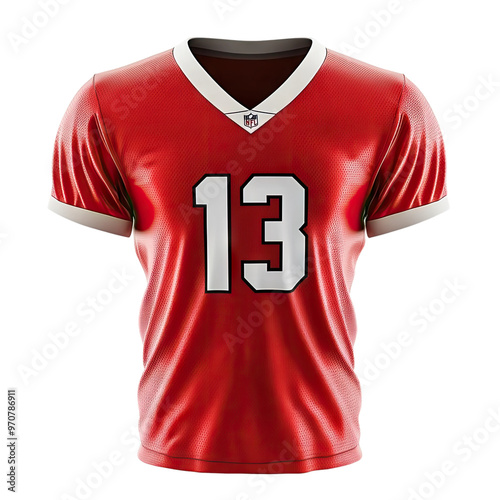 Red football jersey with #13