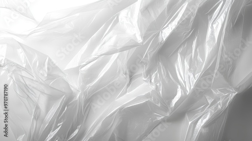 Transparent plastic film wrap overlay texture background photo