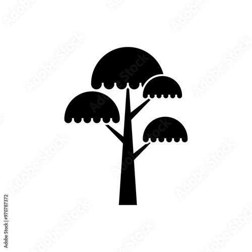 Tree icon vector. Plant illustration sign. Garden symbol or logo.