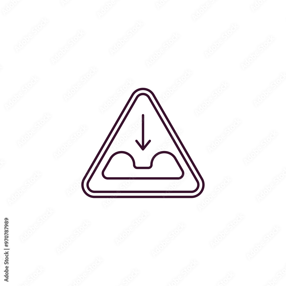 pothole outline icon. Linear vector from traffic signs concept. Thin line pothole icon isolated on white background pothole outline icon. Linear vector from traffic signs concept. Thin line pothole icon isolated on white background