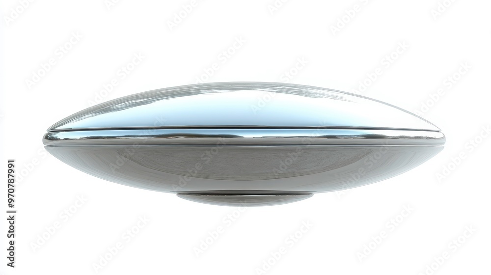 Saucer clipart, element, 3D illustration, realistic, isolated on white background