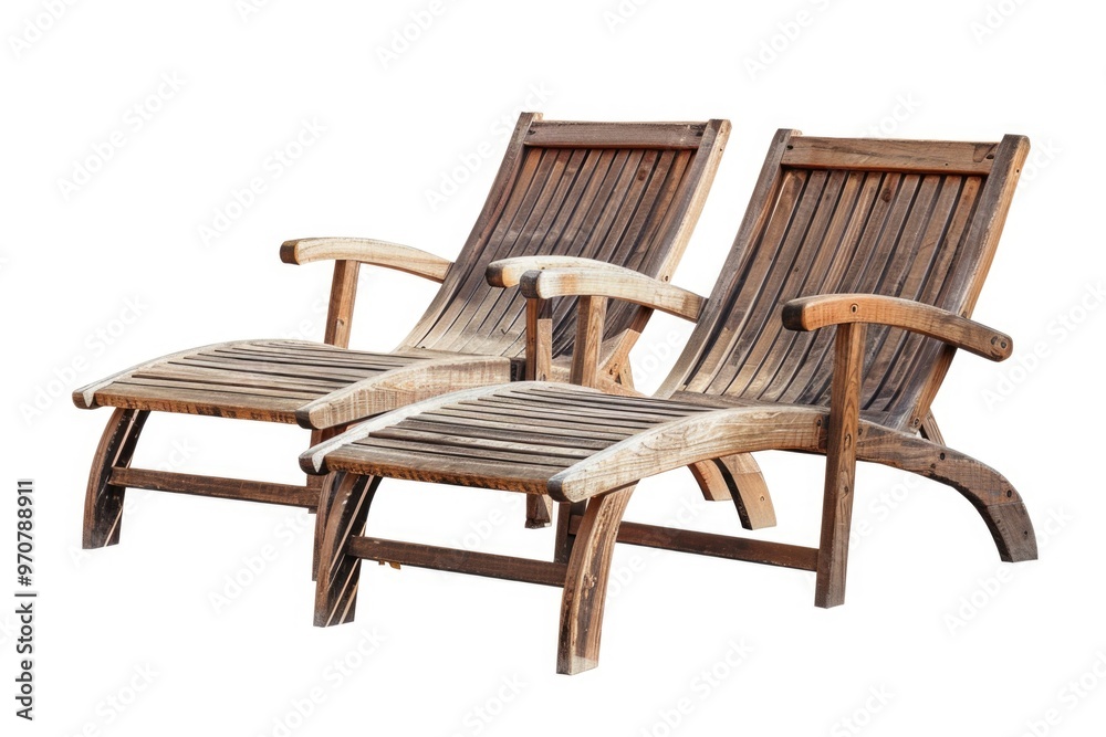 A pair of wooden chairs side by side A pair of wooden chairs side by side