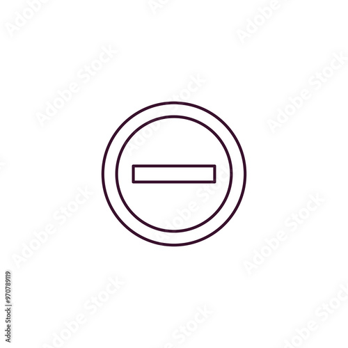 Free Download no entry sign outline icon. Linear vector from traffic signs concept. Thin line no entry sign icon isolated on white background - GFXLoad