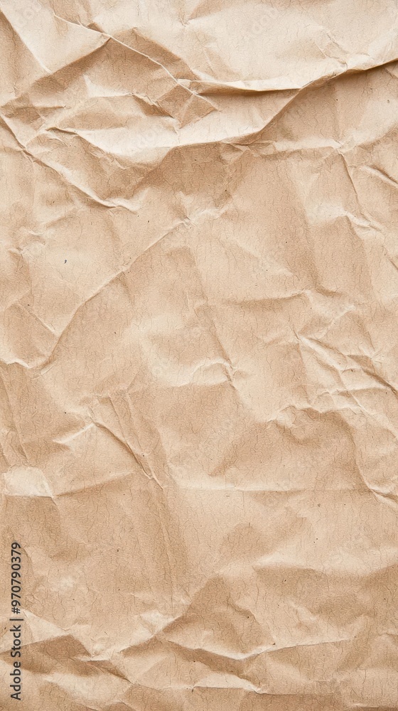 Fototapeta premium Recycled brown kraft paper texture, cardboard background, environmentally conscious.