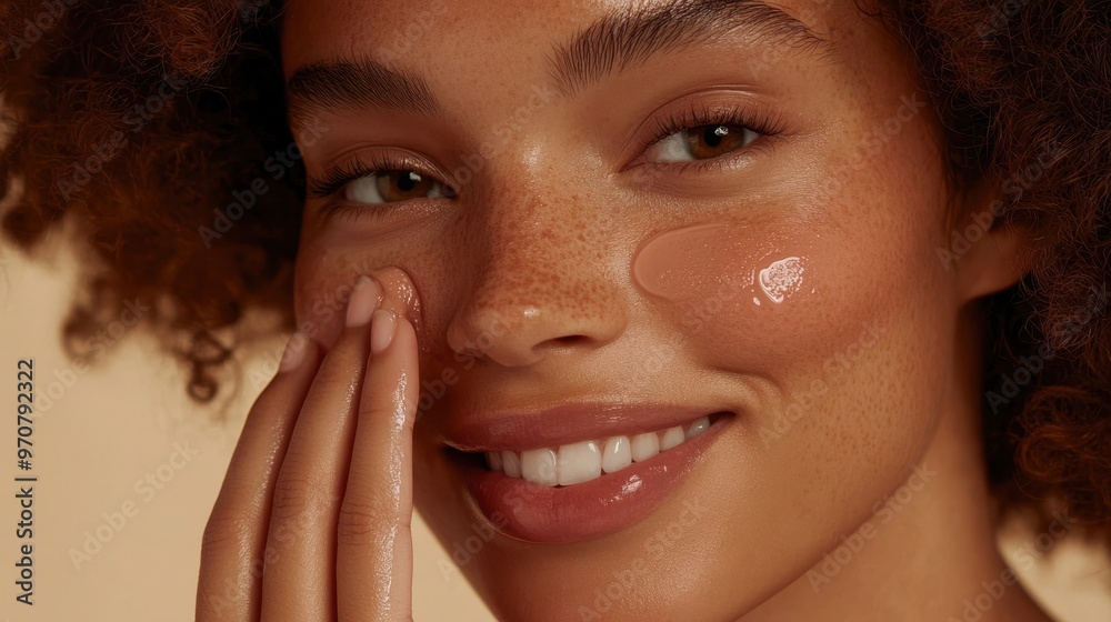 The Model Applying Skincare Product The Model Applying Skincare Product