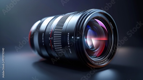 Camera Photo Lens 3D Icon Illustration 8K Realistic Lighting