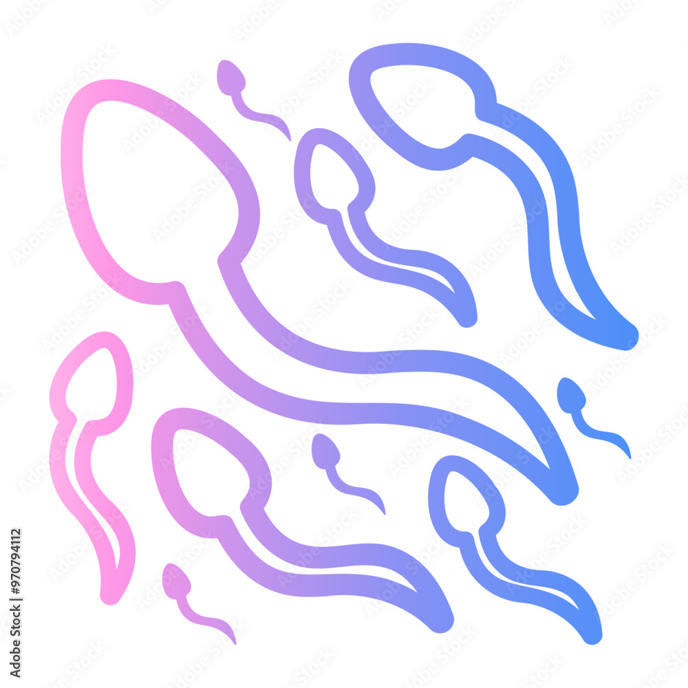 Fototapeta premium sperm Line Gradient Icon