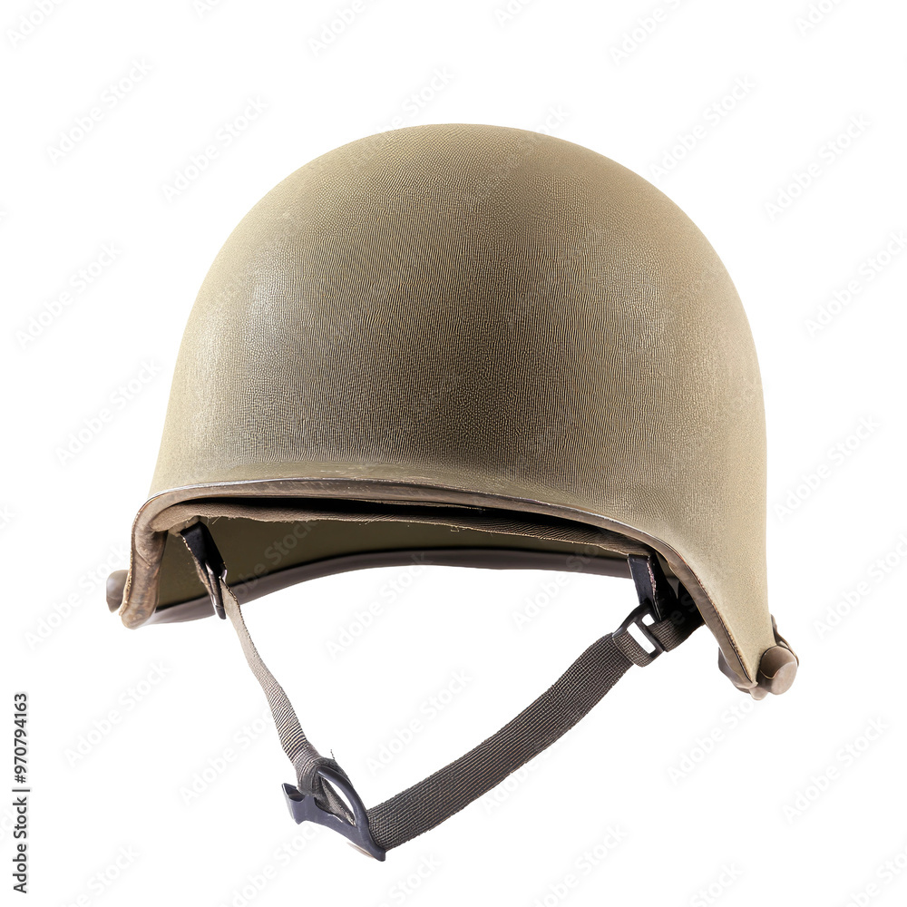 Fototapeta premium Tan military helmet isolated