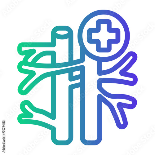 veins Line Gradient Icon