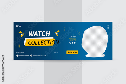 Luxury Watch Business Facebook Cover Banner Design