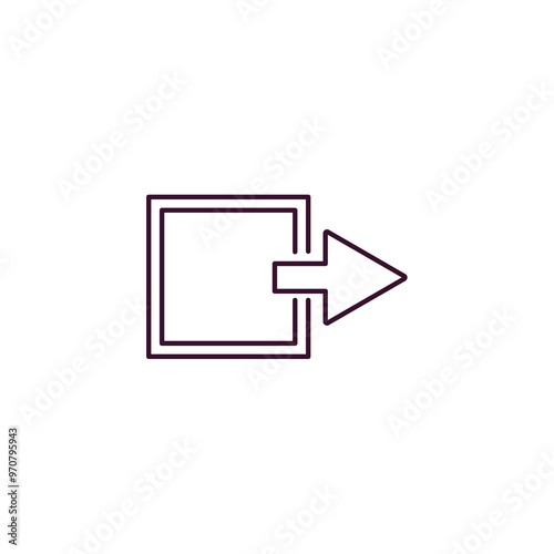 bifurcation signal outline icon. Linear vector from user interface concept. Thin line bifurcation signal icon isolated on white background