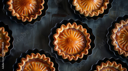 Tart Pans: Pans with fluted edges for baking tarts and quiches photo