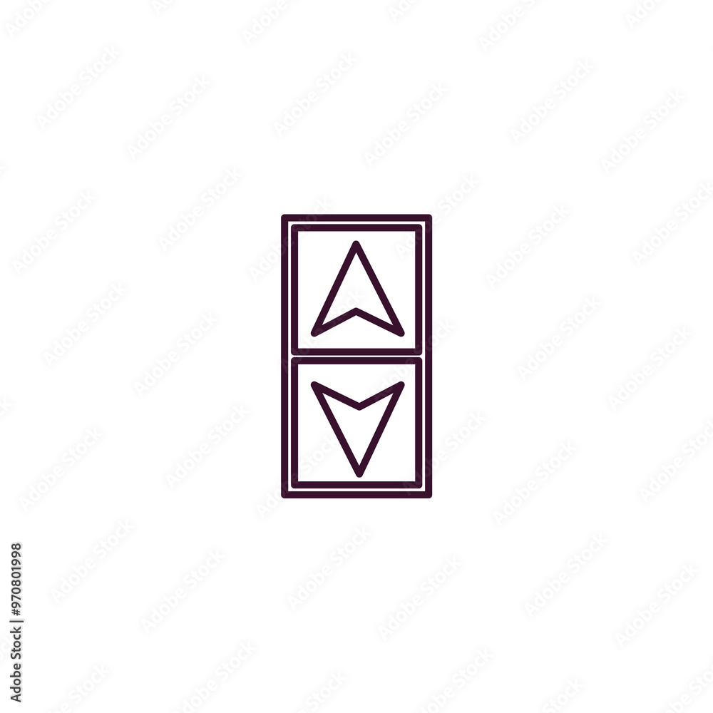 lift sign outline icon. Linear vector from user interface concept. Thin line lift sign icon isolated on white background lift sign outline icon. Linear vector from user interface concept. Thin line lift sign icon isolated on white background