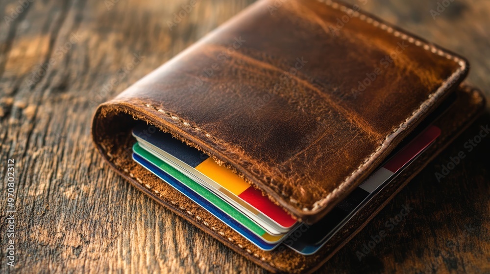 Leather wallet wallet with credit cards Leather wallet wallet with credit cards