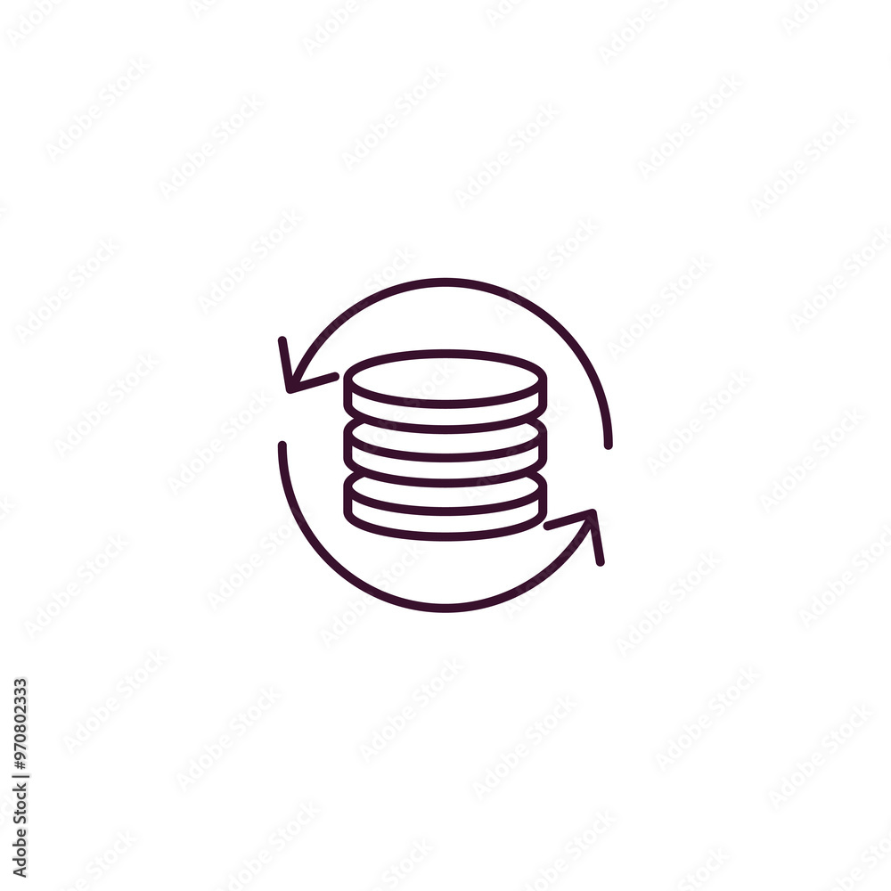 back up outline icon. Linear vector from user interface concept. Thin line back up icon isolated on white background back up outline icon. Linear vector from user interface concept. Thin line back up icon isolated on white background