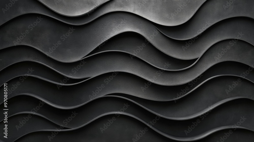 Abstract black wave pattern, modern art design Abstract black wave pattern, modern art design