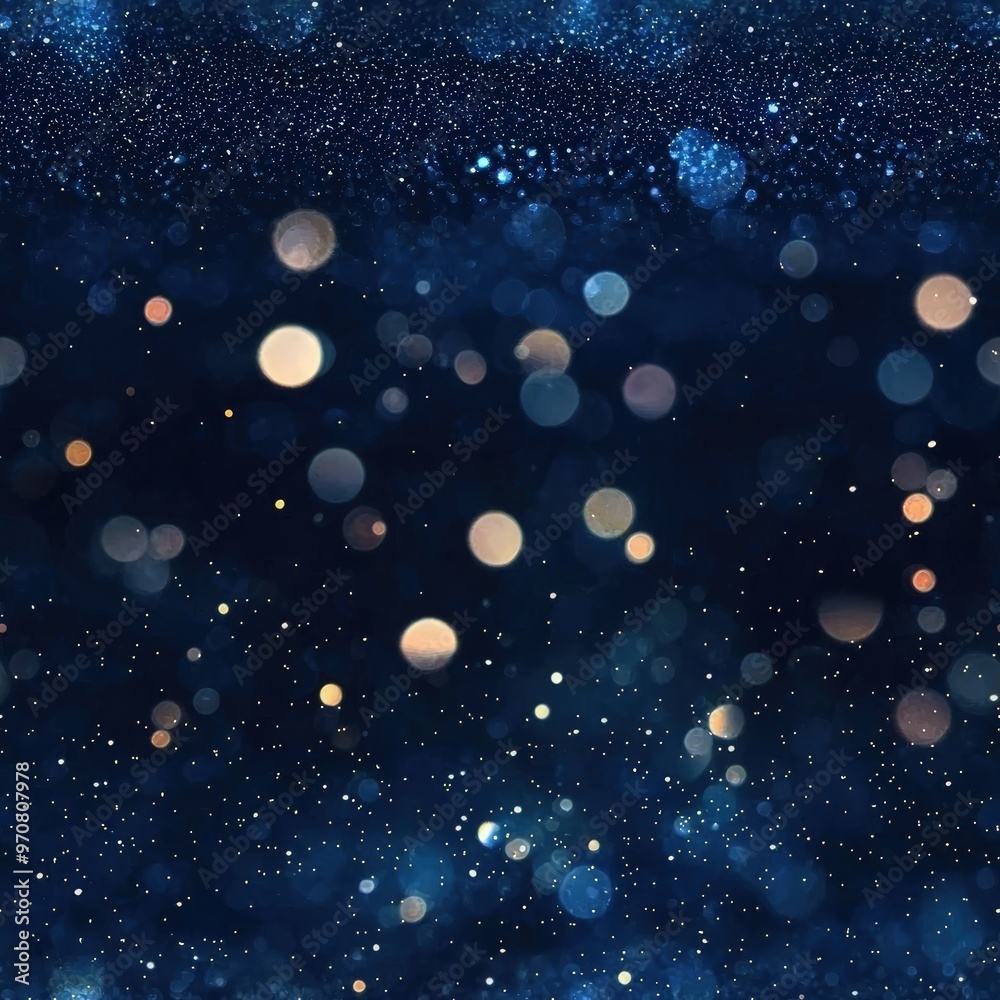 Obraz premium Sparkling blue bokeh background