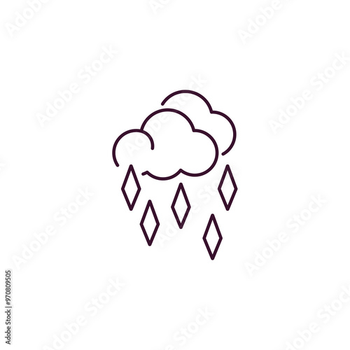 ice pellets outline icon. Linear vector from weather concept. Thin line ice pellets icon isolated on white background