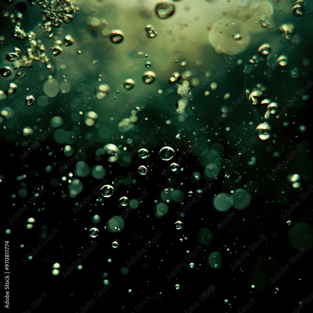 Air bubbles rise in water Air bubbles rise in water