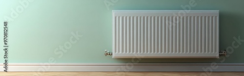 Wallpaper Mural Modern White Radiator in Light Green Apartment Torontodigital.ca