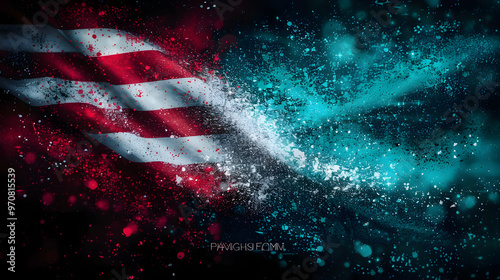 Usa Flag Abstract Art Perso