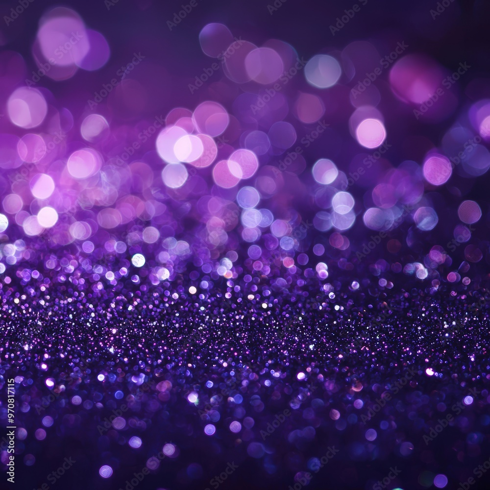 Purple glitter bokeh background