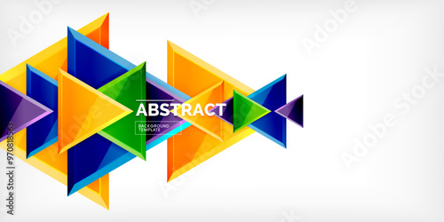 Free Download Abstract background - glossy triangles. Vector Illustration For Wallpaper, Banner, Background, Card, Book Illustration, landing page - GFXLoad