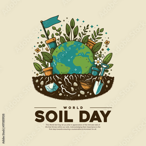 World Soil Day with soil fertility and soil restoration social media post banner template