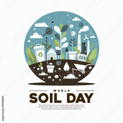 World Soil Day with soil fertility and soil restoration social media post banner template