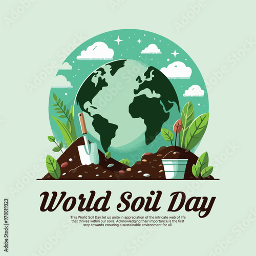 World Soil Day with soil fertility and soil restoration social media post banner template