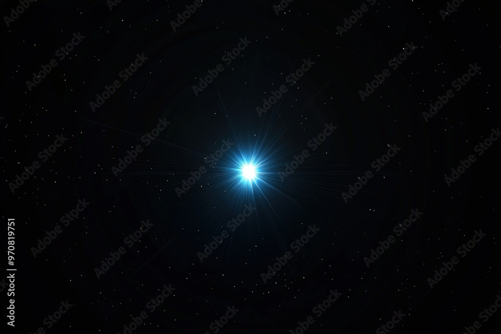 Bright star in dark sky Bright star in dark sky