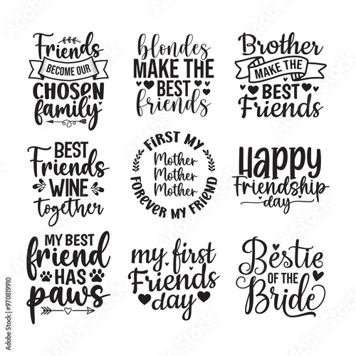 9 Best Friend SVG Design Bundle