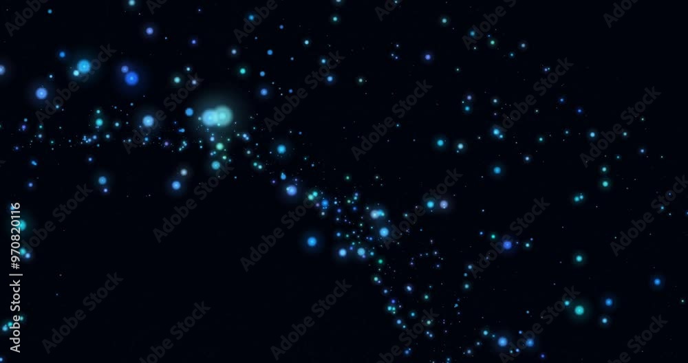 Animation of glowing light spots moving over black background Animation of glowing light spots moving over black background