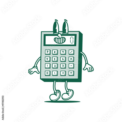 Calculator Character Illustration