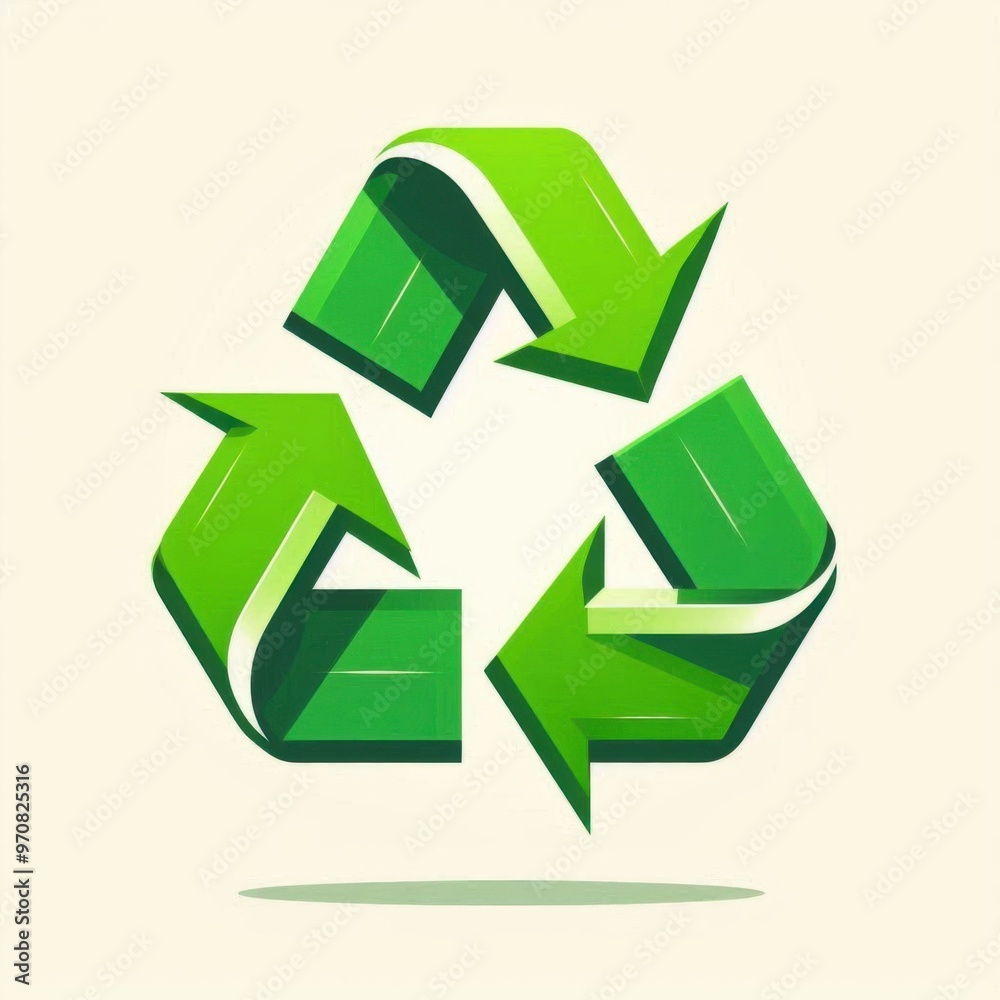 Obraz premium recycle symbol on yellow background