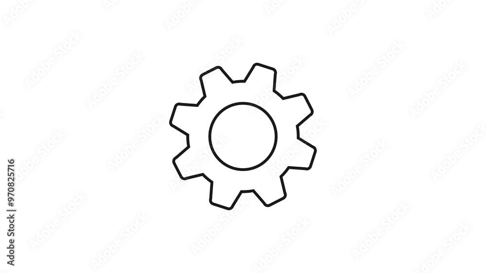 Setting, workflow, process icon. Motion graphic design. 4k. Setting, workflow, process icon. Motion graphic design. 4k.