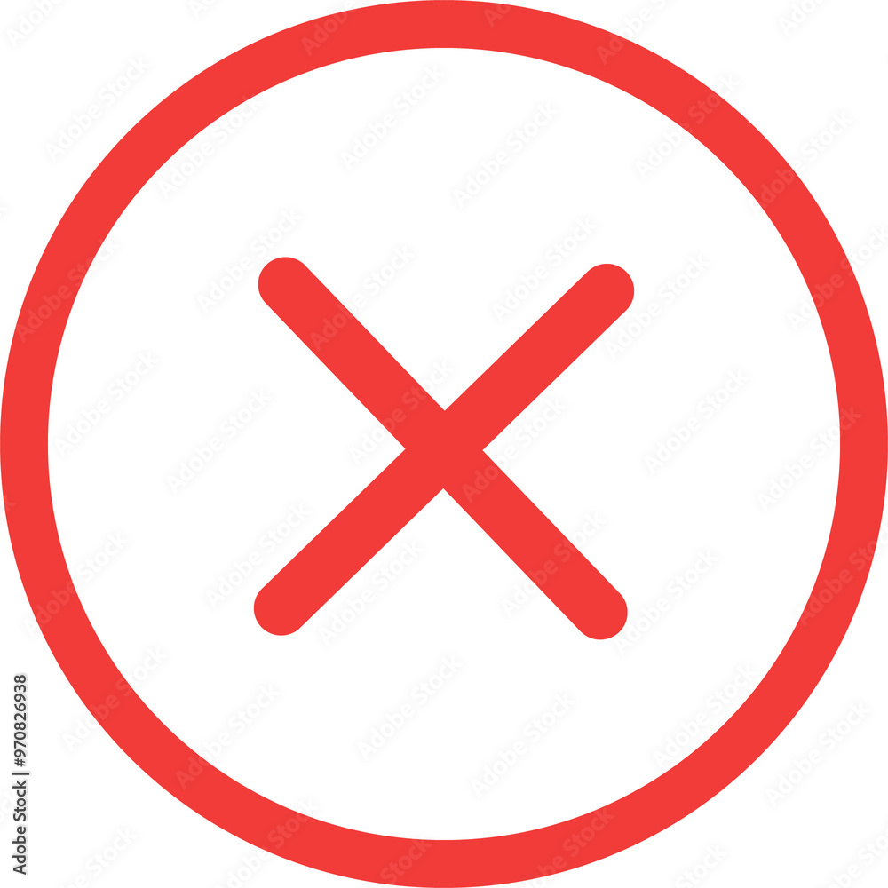 Cross and no icon button Cross and no icon button
