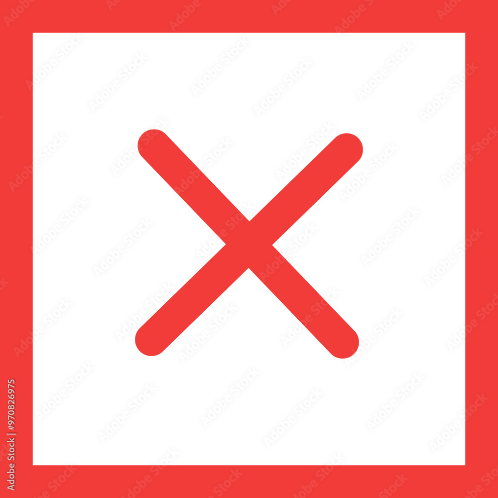 Cross and no icon button Cross and no icon button