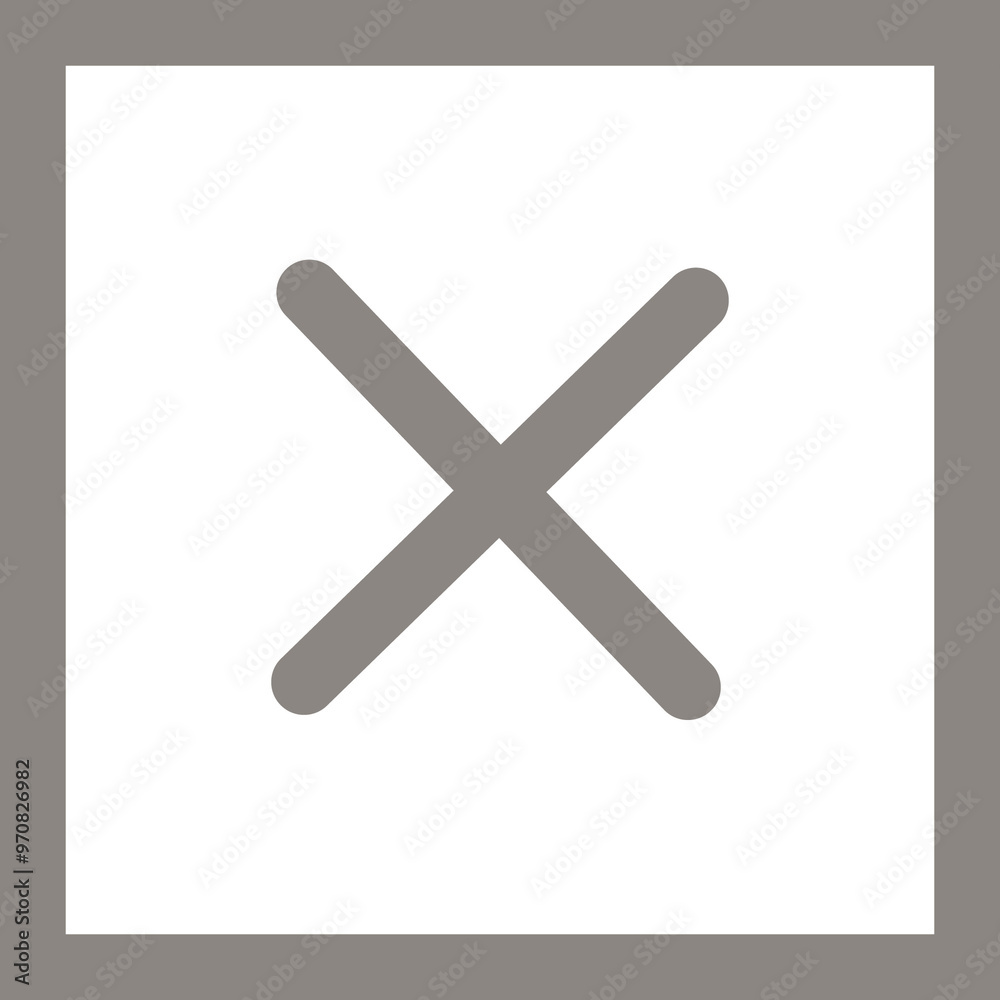 Cross and no icon button Cross and no icon button